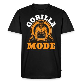 Gorilla Mode Ape Lover Monkey Whisperer Zookeeper - Men's Premium Organic T-Shirt - black - Front - Nico (187cm)