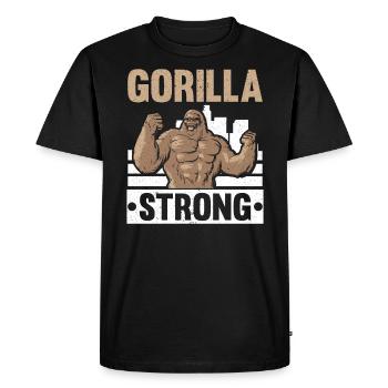 Gorilla Strong Ape Monkey Whisperer Zookeeper - Men's Premium Organic T-Shirt - black - Front - Nico (187cm)
