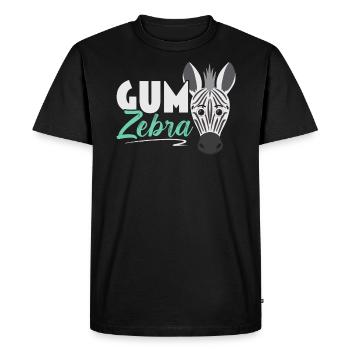 Zebra Bubble Gum Lover Chewing Gum Gummy Food - Men's Premium Organic T-Shirt - black - Front - Nico (187cm)