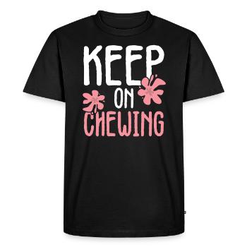 Keep On Chewing Bubble Gum Lover Chewing Gum Food - Men's Premium Organic T-Shirt - black - Front - Nico (187cm)