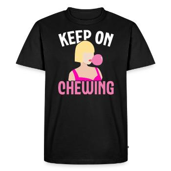 Keep On Chewing Bubble Gum Lover Chewing Gum Food - Men's Premium Organic T-Shirt - black - Front - Nico (187cm)