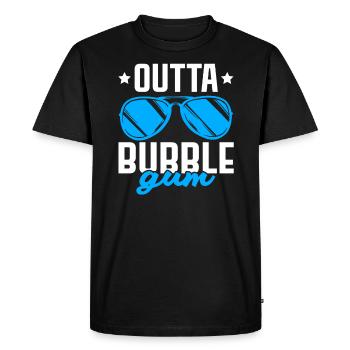 Outta Bubble Gum Lover Chewing Gum Gummy Food - Men's Premium Organic T-Shirt - black - Front - Nico (187cm)