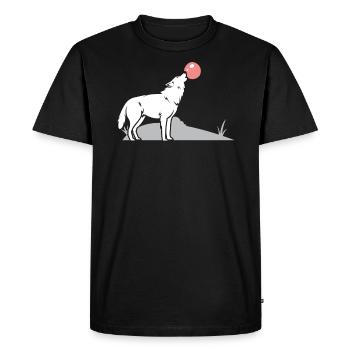 Wolf Bubble Gum Lover Chewing Gum Gummy Food - Men's Premium Organic T-Shirt - black - Front - Nico (187cm)