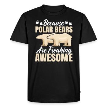 Parce que les ours polaires sont des ours de glace impressionnants - T-shirt Premium bio Homme - noir - Devant - Nico (187cm)