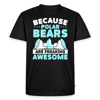Parce que les ours polaires sont des ours de glace impressionnants - T-shirt Premium bio Homme - noir - Devant - Nico (187cm)