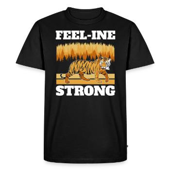 Feel-ine Strong Tiger Whisperer Wildlife Zookeeper - T-shirt Premium bio Homme - noir - Devant - Nico (187cm)