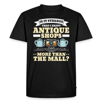 J’aime les magasins d’antiquités plus que les antiquaires du centre commercial - T-shirt Premium bio Homme - noir - Devant - Nico (187cm)