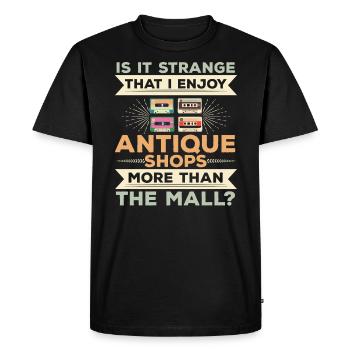 J’aime les magasins d’antiquités plus que les antiquaires du centre commercial - T-shirt Premium bio Homme - noir - Devant - Nico (187cm)