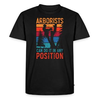 Les arboriculteurs peuvent le faire dans n’importe quelle position Wood Whisperer - T-shirt Premium bio Homme - noir - Devant - Nico (187cm)