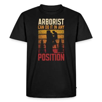 Les arboriculteurs peuvent le faire dans n’importe quelle position Wood Whisperer - T-shirt Premium bio Homme - noir - Devant - Nico (187cm)