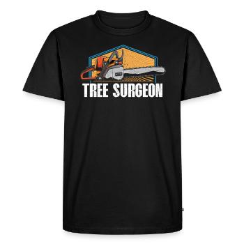 Arboriculteur Chirurgien des arbres Bois Whisperer Travail du bois - T-shirt Premium bio Homme - noir - Devant - Nico (187cm)