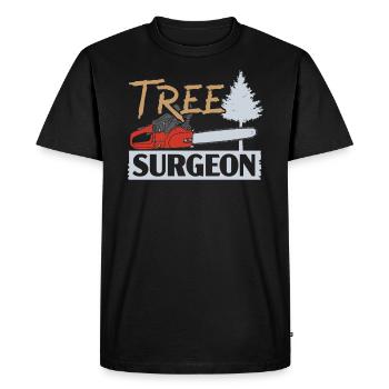 Arboriculteur Chirurgien des arbres Bois Whisperer Travail du bois - T-shirt Premium bio Homme - noir - Devant - Nico (187cm)