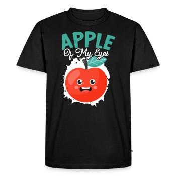 Apple Of My Eye Fruit Lover Apple Picking - Men's Premium Organic T-Shirt - black - Front - Nico (187cm)