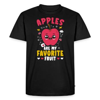 Apple Picking Squad Apple Fruit Lover Apple - Men's Premium Organic T-Shirt - black - Front - Nico (187cm)