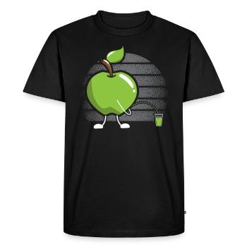 Apple Picking Squad Apple Fruit Lover Apple - Men's Premium Organic T-Shirt - black - Front - Nico (187cm)