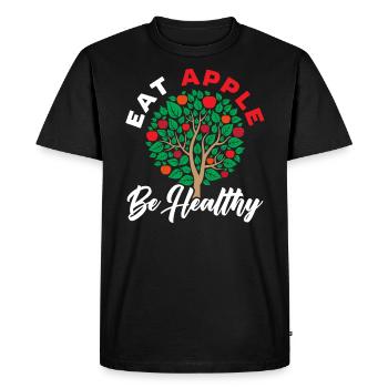 Apple Picking Squad Apple Fruit Lover Apple - Men's Premium Organic T-Shirt - black - Front - Nico (187cm)