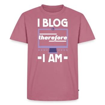 Content Creator Social Media Influencer Vlogger - Men's Premium Organic T-Shirt - mauve - Front - Nico (187cm)