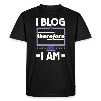 Créateur de contenu Influenceur des médias sociaux Vlogger - T-shirt Premium bio Homme - noir - Devant - Nico (187cm)