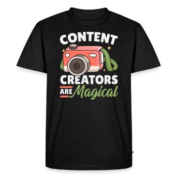 Content Creators Are Magical Social Media Vlogger - Men's Premium Organic T-Shirt - black - Front - Nico (187cm)