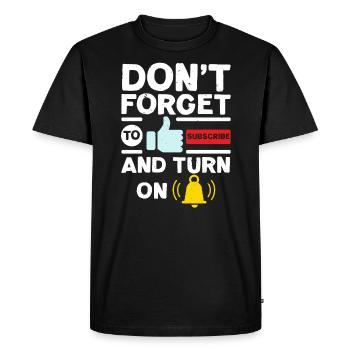 Créateur de contenu Influenceur des médias sociaux Vlogger - T-shirt Premium bio Homme - noir - Devant - Nico (187cm)