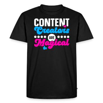 Content Creators Are Magical Social Media Vlogger - Men's Premium Organic T-Shirt - black - Front - Nico (187cm)