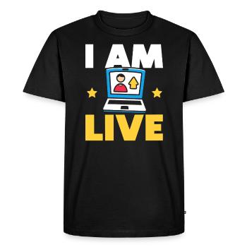 Créateur de contenu Influenceur des médias sociaux Vlogger - T-shirt Premium bio Homme - noir - Devant - Nico (187cm)