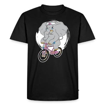 Vélo Elephant Whisperer Animal Zookeeper Bike - T-shirt Premium bio Homme - noir - Devant - Nico (187cm)