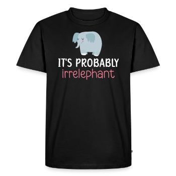 C’est probablement Irrelephant Elephant Zookeeper - T-shirt Premium bio Homme - noir - Devant - Nico (187cm)