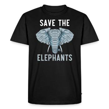 Save The Elephants Whisperer Wildlife Zookeeper - T-shirt Premium bio Homme - noir - Devant - Nico (187cm)