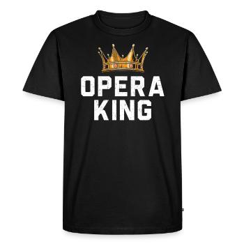 Opéra King Musique Voix Théâtre Chanteur d’opéra - T-shirt Premium bio Homme - noir - Devant - Nico (187cm)