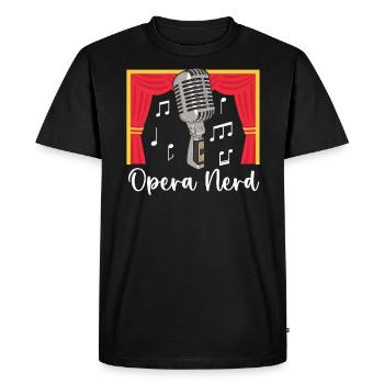 Opera Nerd Music Voice Theater Opera Singer - Men's Premium Organic T-Shirt - black - Front - Nico (187cm)