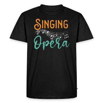 Chant Musique d’opéra Voix Théâtre Chanteur d’opéra - T-shirt Premium bio Homme - noir - Devant - Nico (187cm)