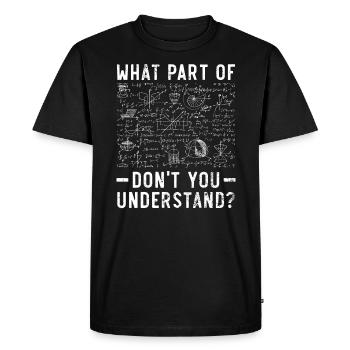 Quelle partie de Ne comprenez-vous pas l’ingénieur civil - T-shirt Premium bio Homme - noir - Devant - Nico (187cm)