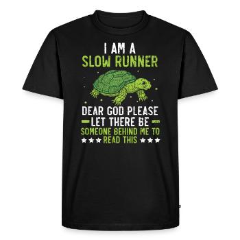 Biologiste marin Tortue tortue Biologie marine - T-shirt Premium bio Homme - noir - Devant - Nico (187cm)