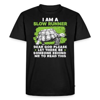 Biologiste marin Tortue tortue Biologie marine - T-shirt Premium bio Homme - noir - Devant - Nico (187cm)