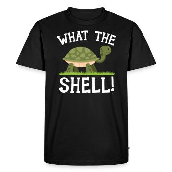 What The Shell Turtle Tortoise Marine Biology - Men's Premium Organic T-Shirt - black - Front - Nico (187cm)
