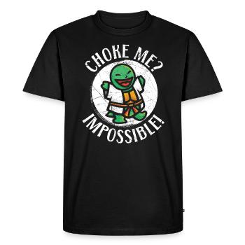 Choke Me Impossible tortue tortue biologie marine - T-shirt Premium bio Homme - noir - Devant - Nico (187cm)