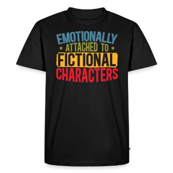 Émotionnellement attaché aux personnages fictifs Bande dessinée - T-shirt Premium bio Homme - noir - Devant - Nico (187cm)