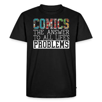 Comics Collector Comic Reader Personnages de fiction - T-shirt Premium bio Homme - noir - Devant - Nico (187cm)