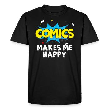Comics Collector Comic Reader Personnages de fiction - T-shirt Premium bio Homme - noir - Devant - Nico (187cm)