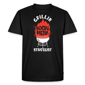 Grillin Stratège en médias sociaux Profession - T-shirt Premium bio Homme - noir - Devant - Nico (187cm)
