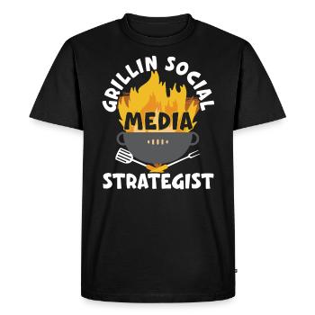 Grillin Stratège en médias sociaux Profession - T-shirt Premium bio Homme - noir - Devant - Nico (187cm)