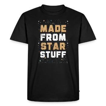 Made From Star Stuff Astronomer Astronomy - Men's Premium Organic T-Shirt - black - Front - Nico (187cm)