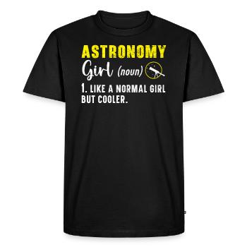 Astronomy Girl Astronomer Constellations Telescope - Men's Premium Organic T-Shirt - black - Front - Nico (187cm)