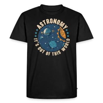 L’astronomie est hors de ce monde Astronome - T-shirt Premium bio Homme - noir - Devant - Nico (187cm)