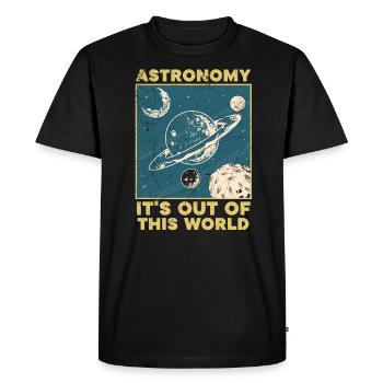 L’astronomie est hors de ce monde Astronome - T-shirt Premium bio Homme - noir - Devant - Nico (187cm)