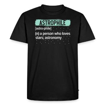 Astrophile Astronomy Astronomer Telescope - Men's Premium Organic T-Shirt - black - Front - Nico (187cm)