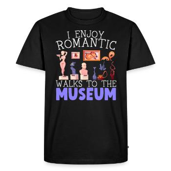 J’aime les promenades romantiques au musée Whisperer - T-shirt Premium bio Homme - noir - Devant - Nico (187cm)