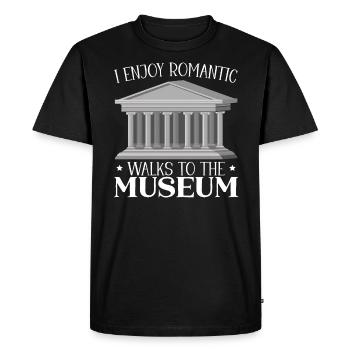 J’aime les promenades romantiques au musée Whisperer - T-shirt Premium bio Homme - noir - Devant - Nico (187cm)