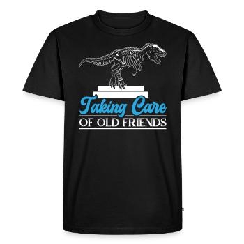 Prendre soin de vieux amis Musée Whisperer - T-shirt Premium bio Homme - noir - Devant - Nico (187cm)